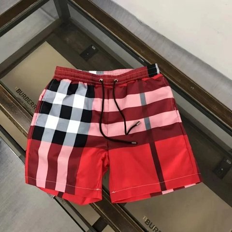 Red Plaid Casual Shorts