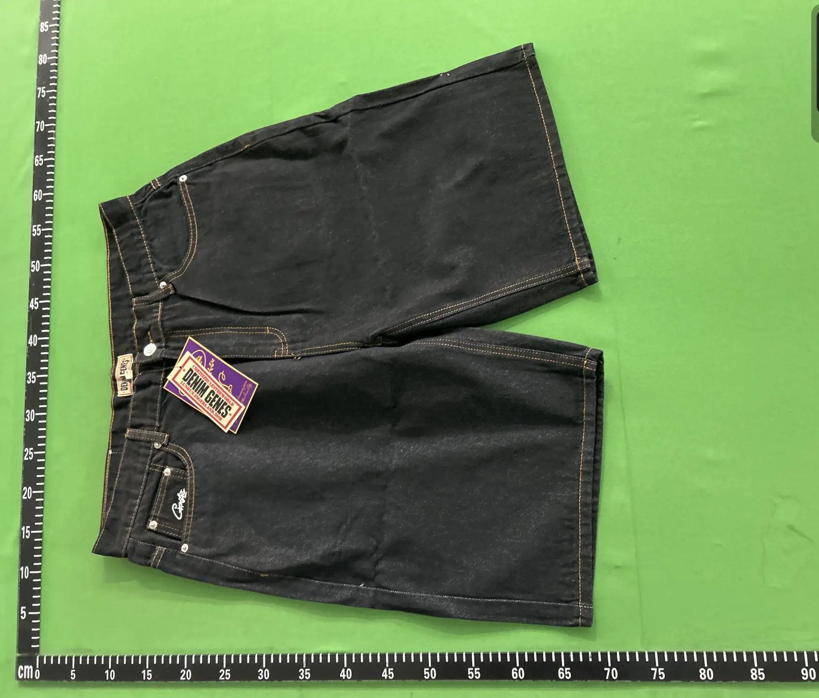 Black Denim Shorts -2