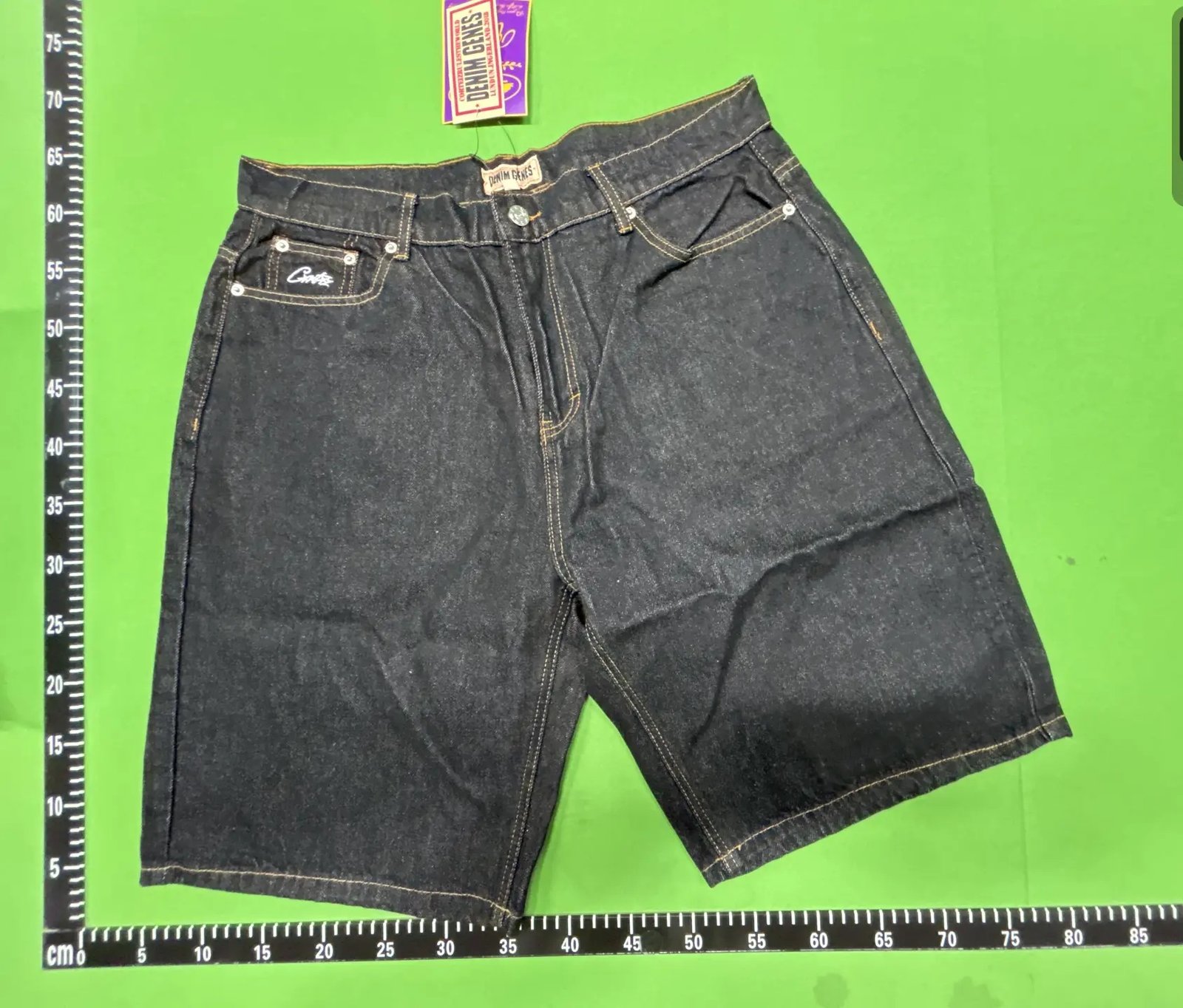 Black Denim Shorts -5