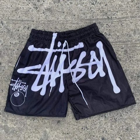 Black Graffiti Casual Shorts