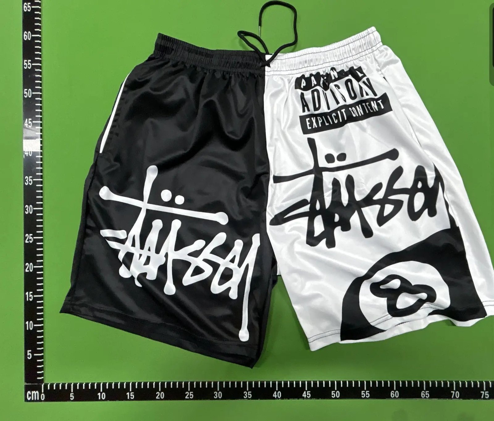 Black Graffiti Casual Shorts -4