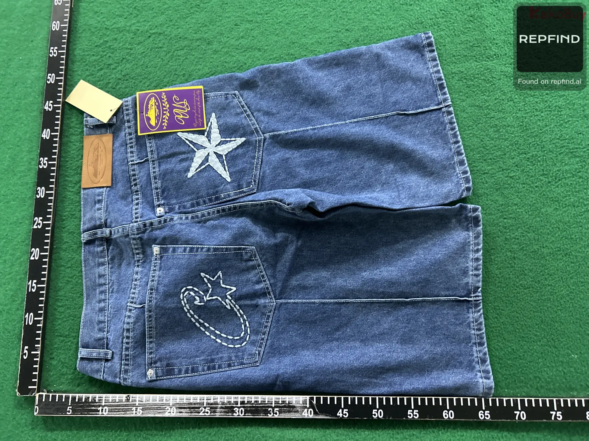 Corteiz Denim Mid-Length Shorts -2