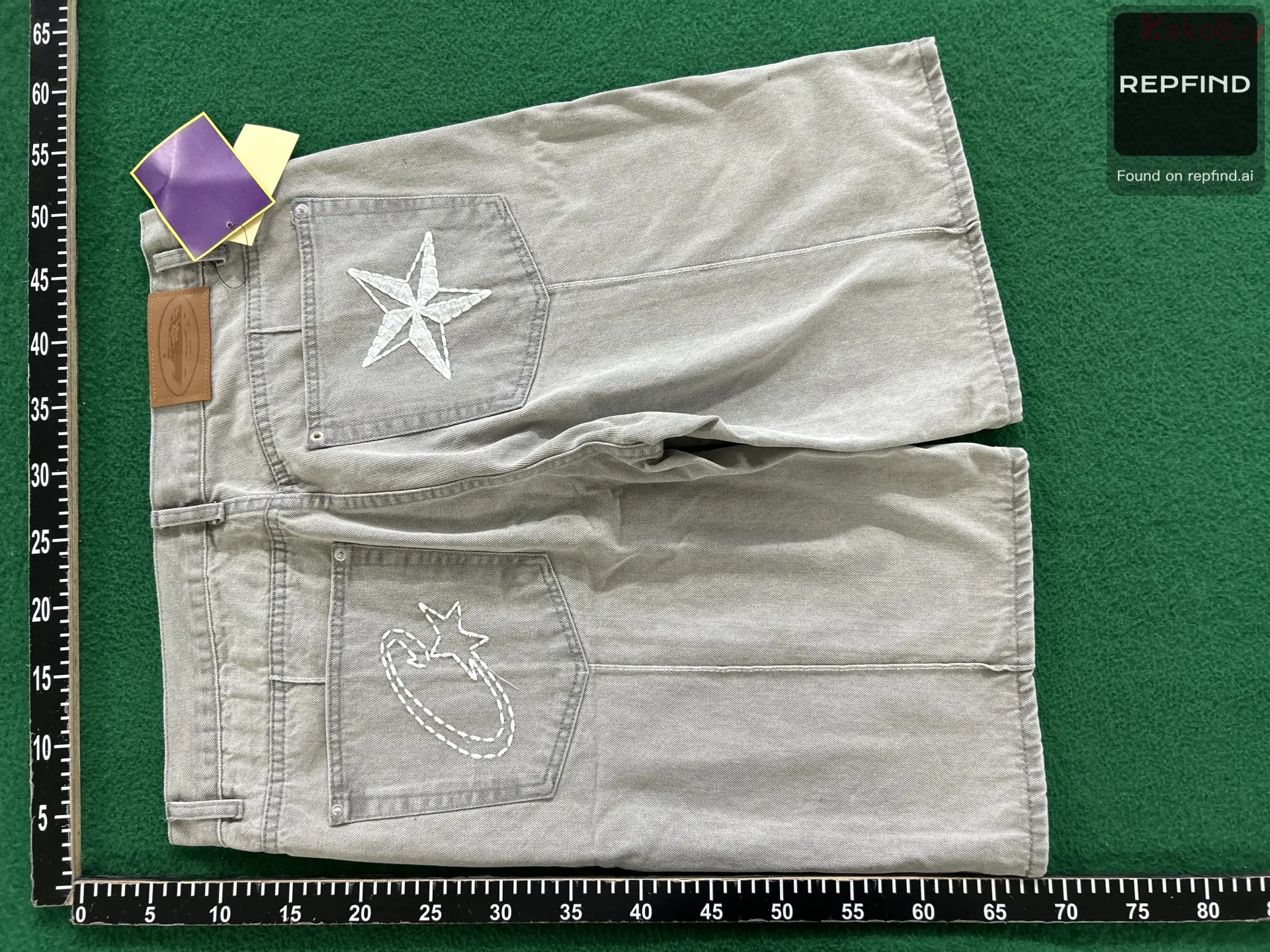 Corteiz Denim Mid-Length Shorts -4