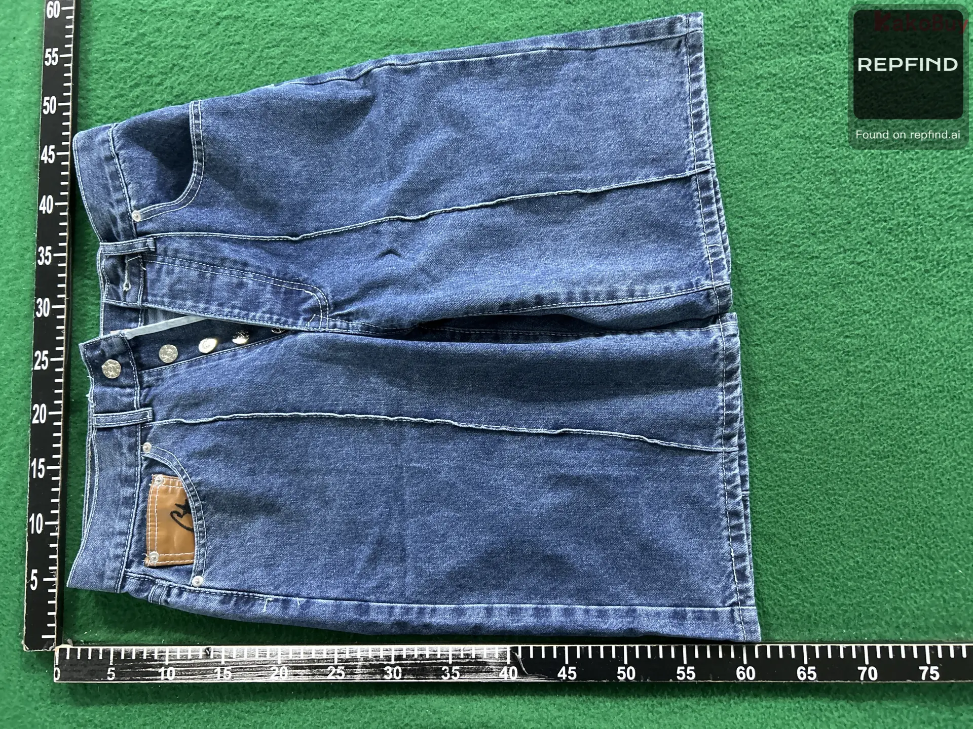 Corteiz Denim Mid-Length Shorts -5