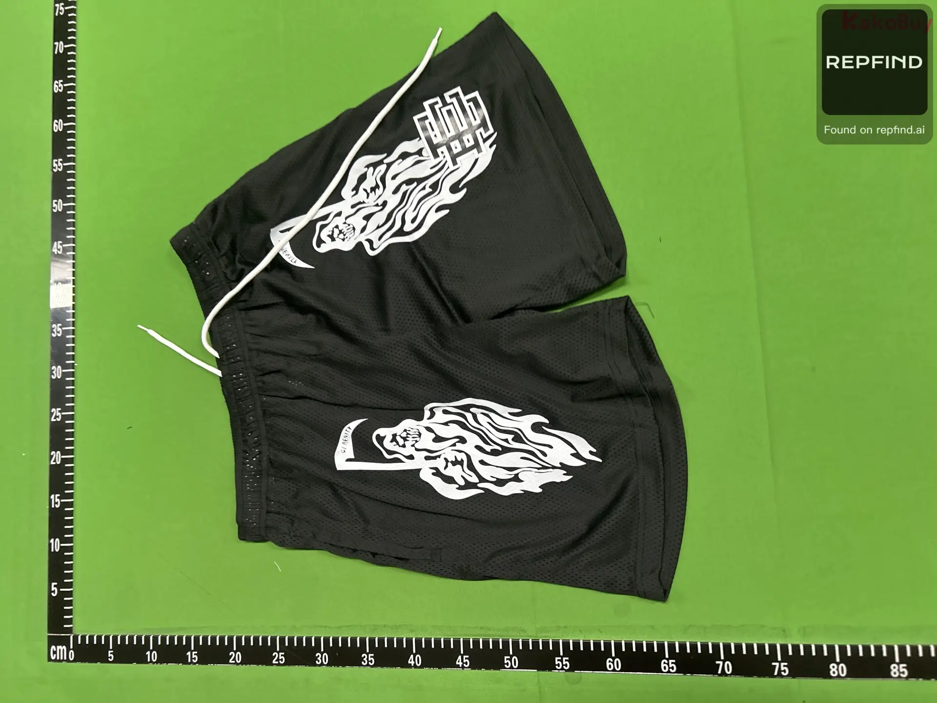 Printed Mesh Drawstring Sports Shorts -3