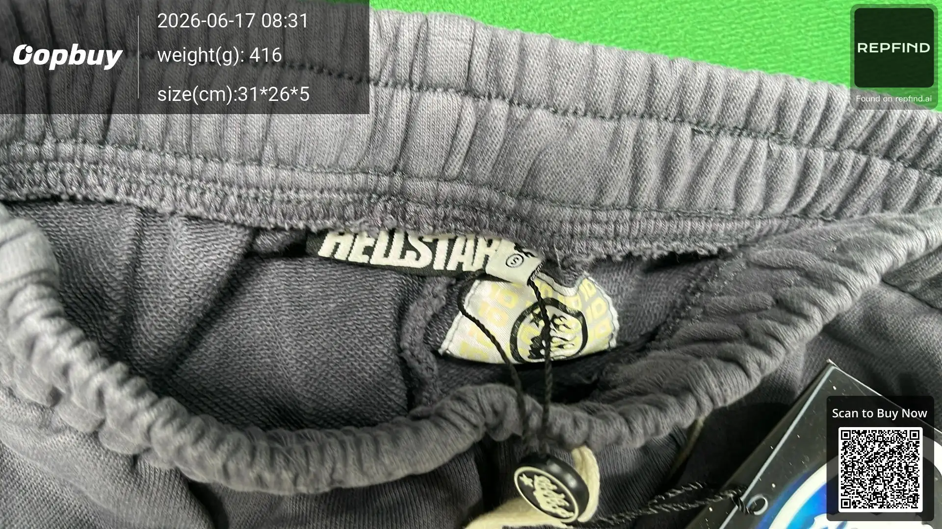 Hellstar Flame Print Washed Shorts -3