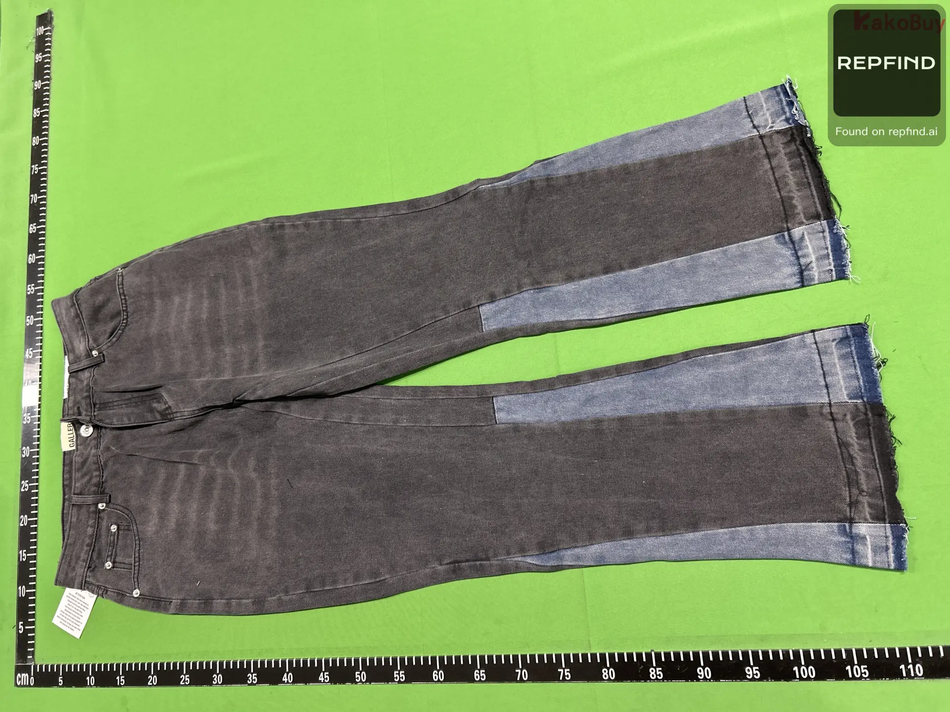 Gallery Washed Flared Patchwork Jeans -5