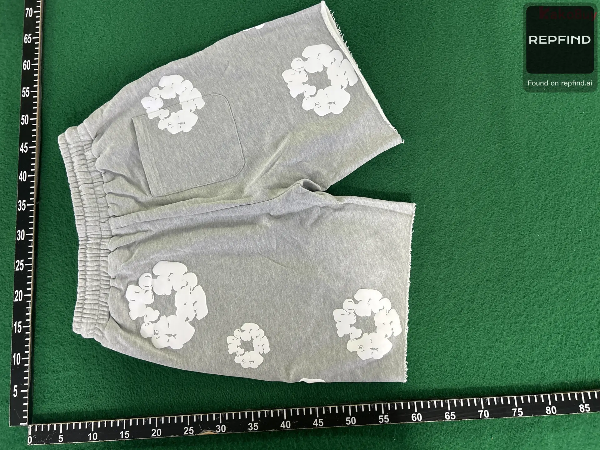 Denim Cotton Flower Print T-Shirt -3