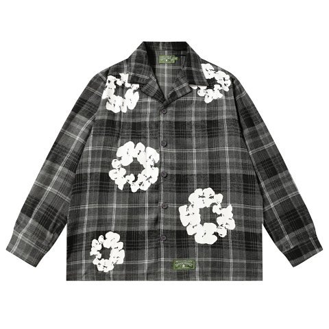 DT Cotton Flower Plaid Short S