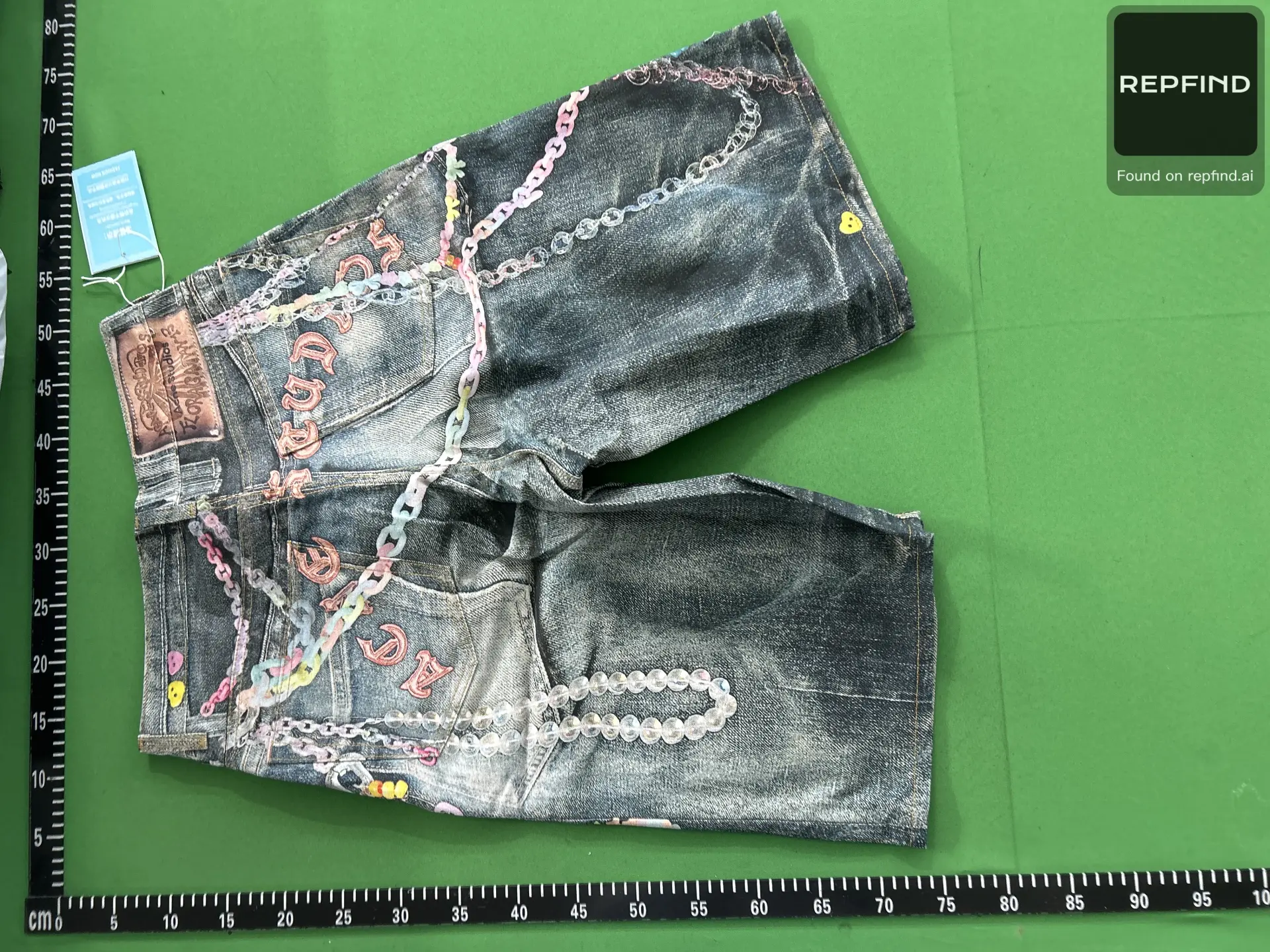 Candy Print Denim Shorts -2