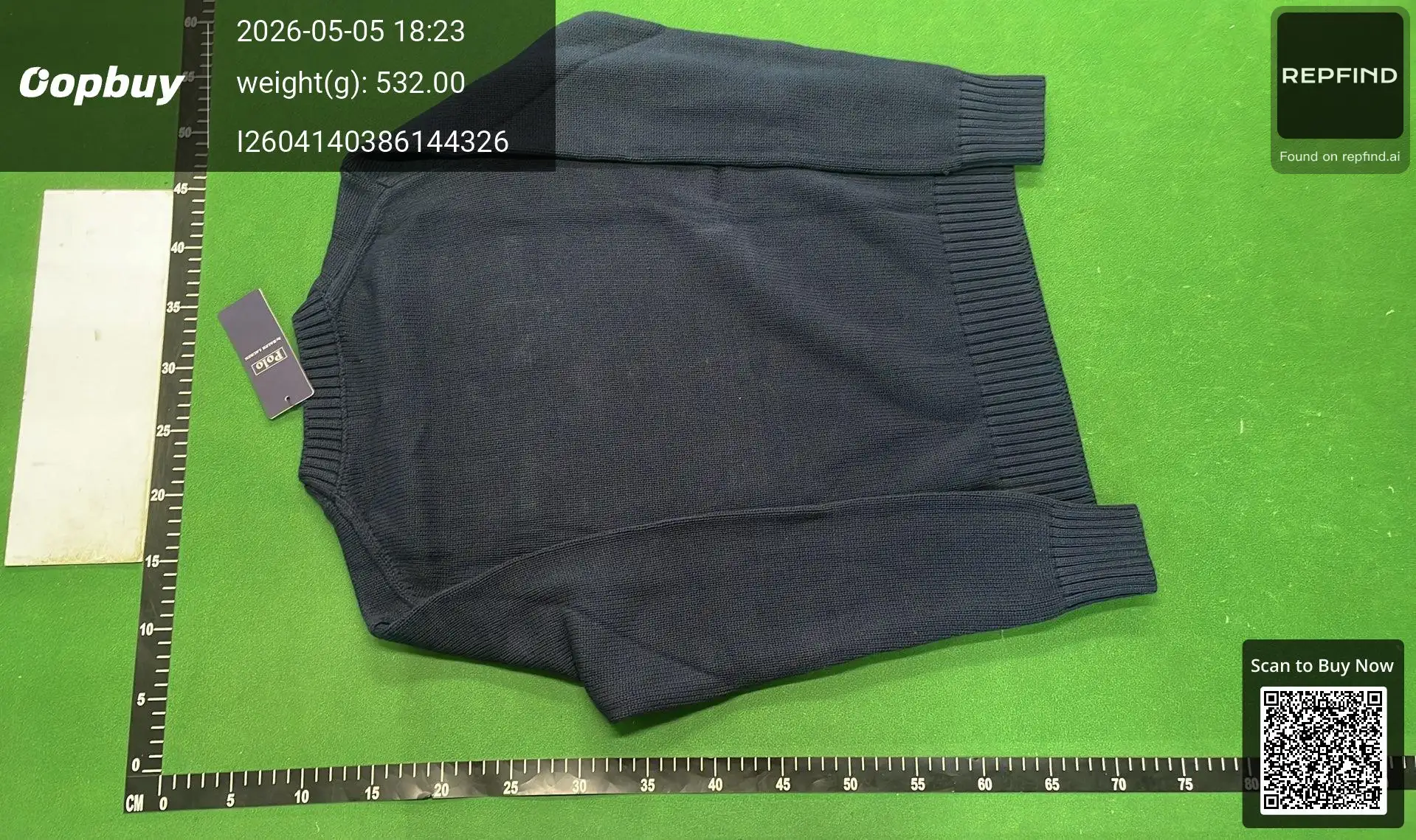 RL Flag Pattern Loose Crewneck Knit Sweater -5
