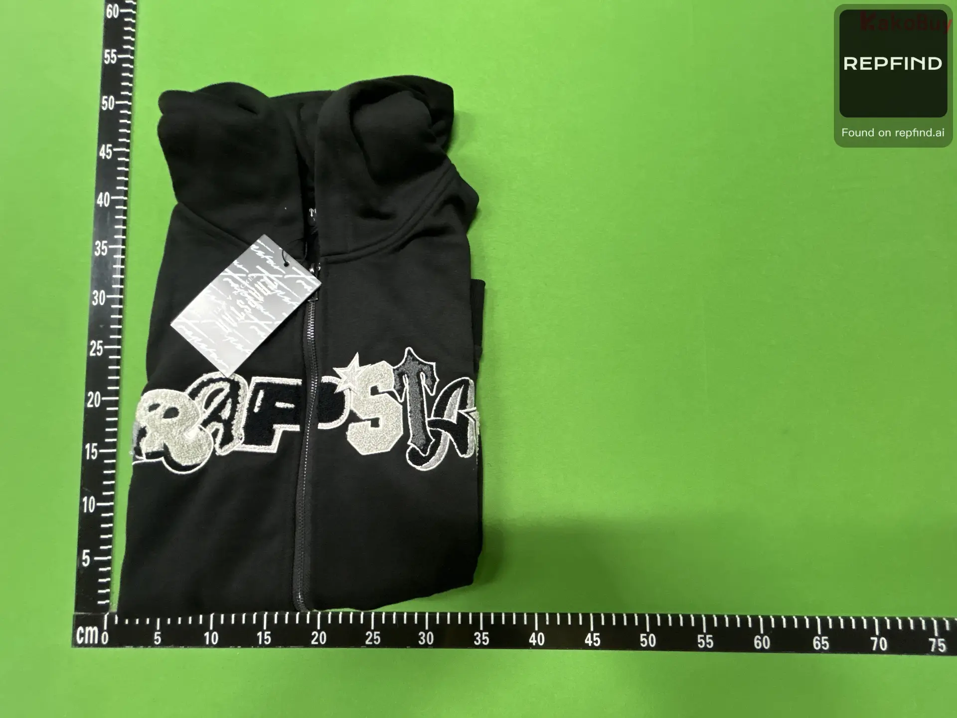 Letter Print Zip-Up Hoodie -2