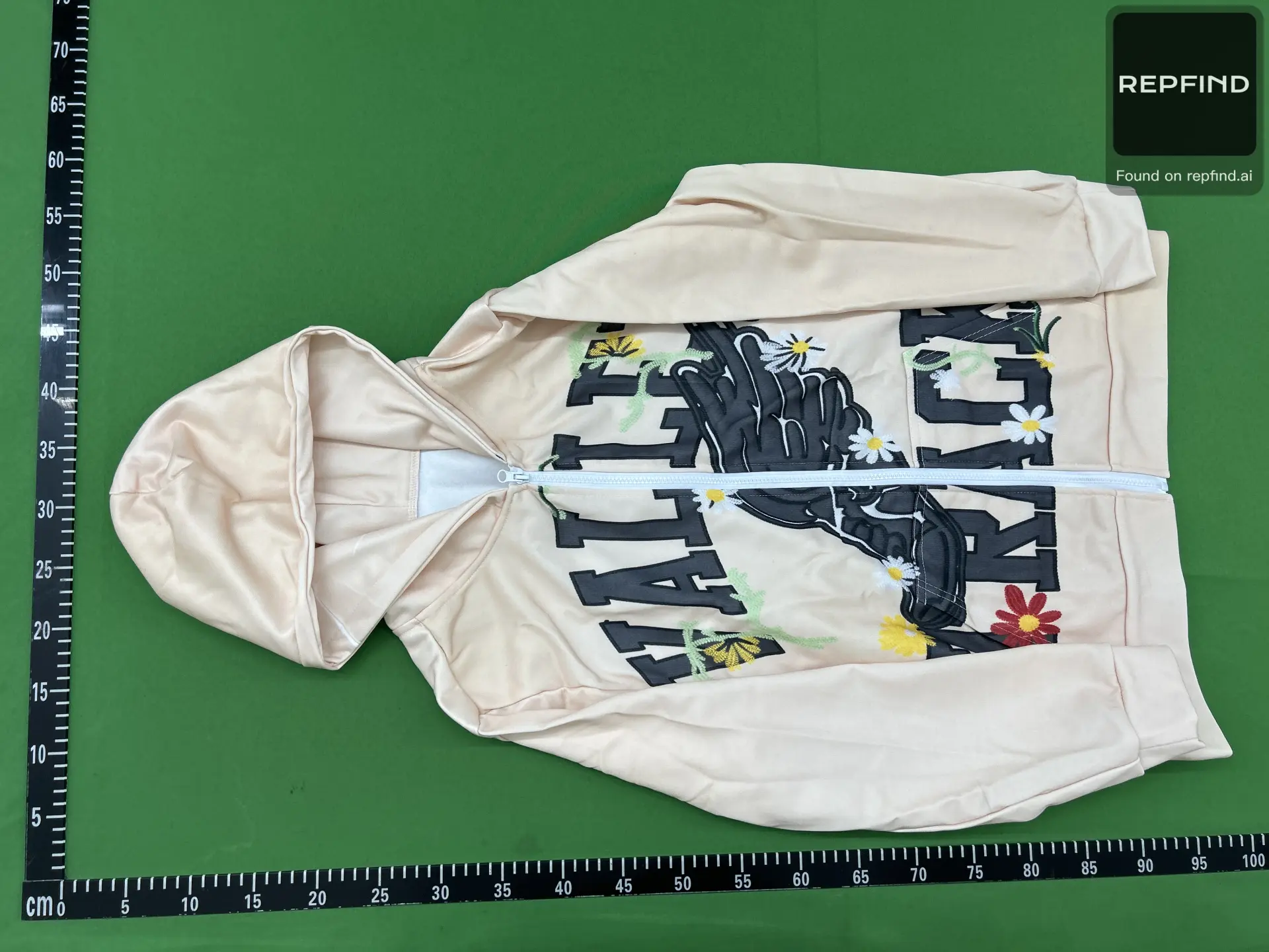 Unisex Rock Print Loose Zip-Up Hoodie 007 -5