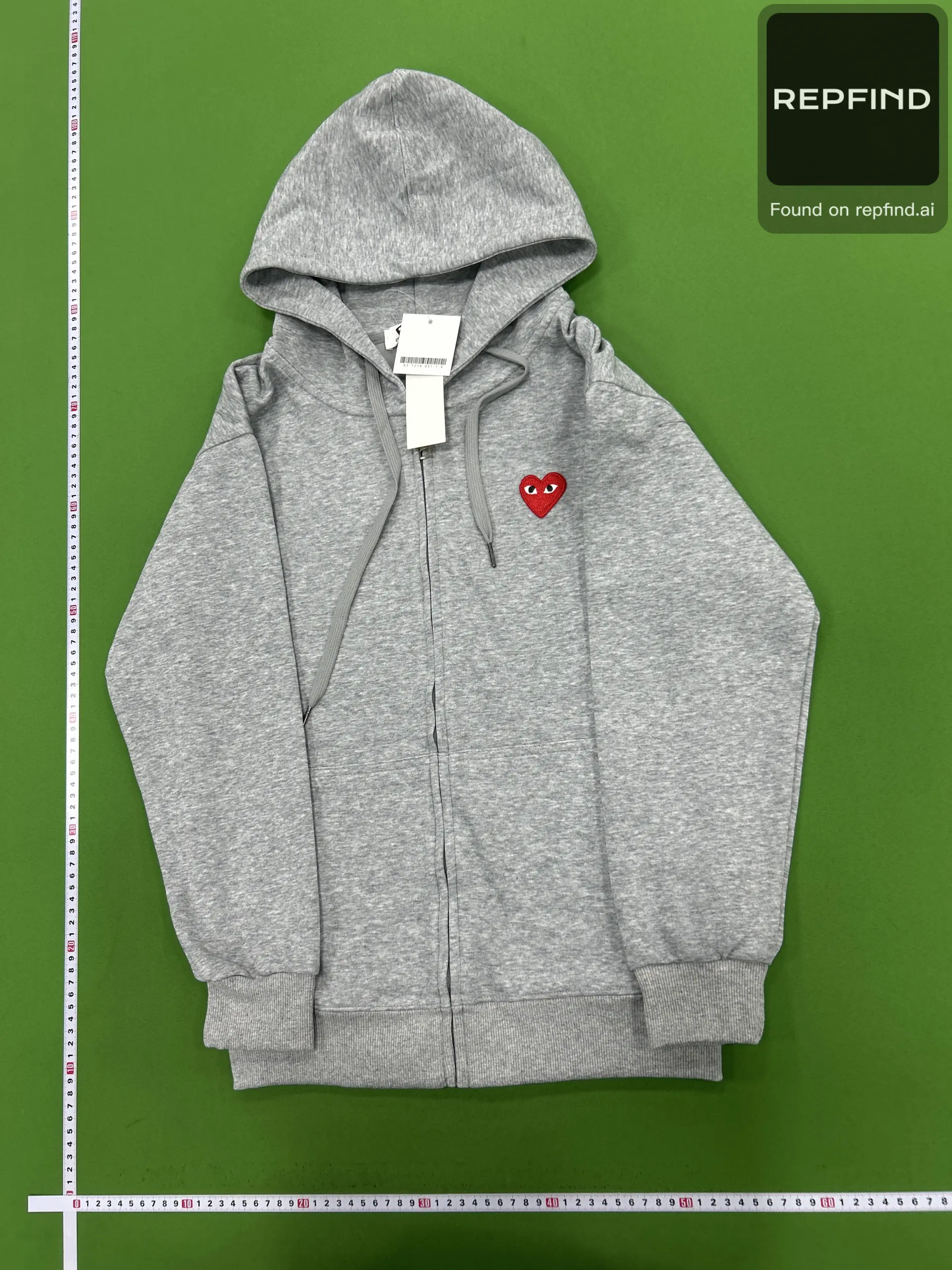 Heart Graphic Black Zip-Up Hoodie 005-KEB -5