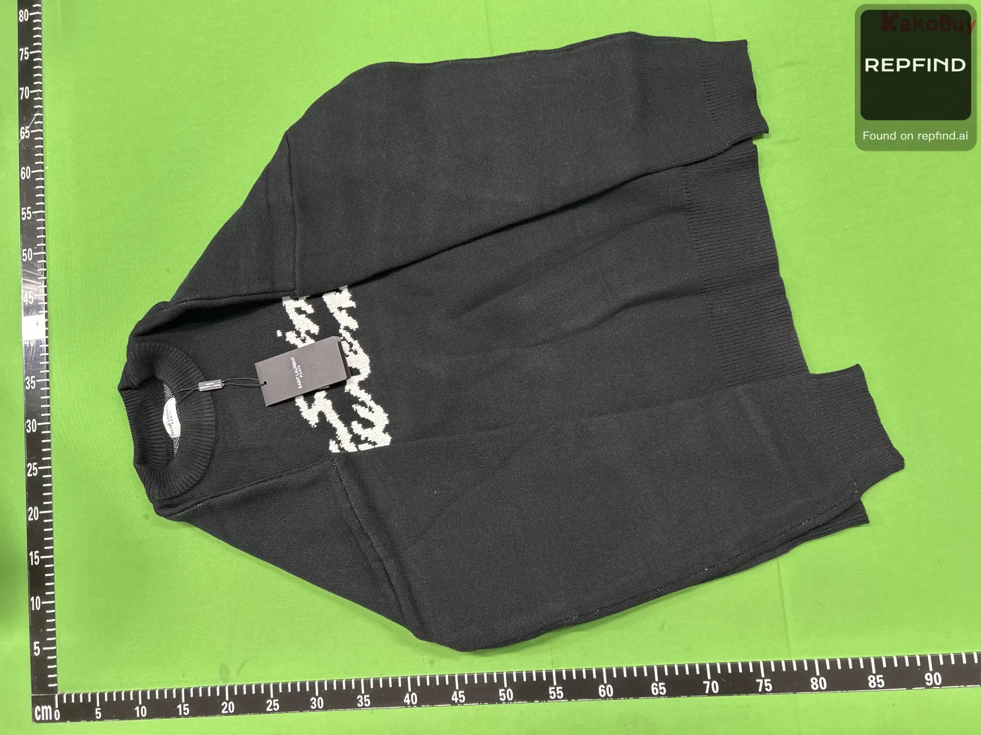 FW22 Black Bunny Graphic Knit Sweater -4