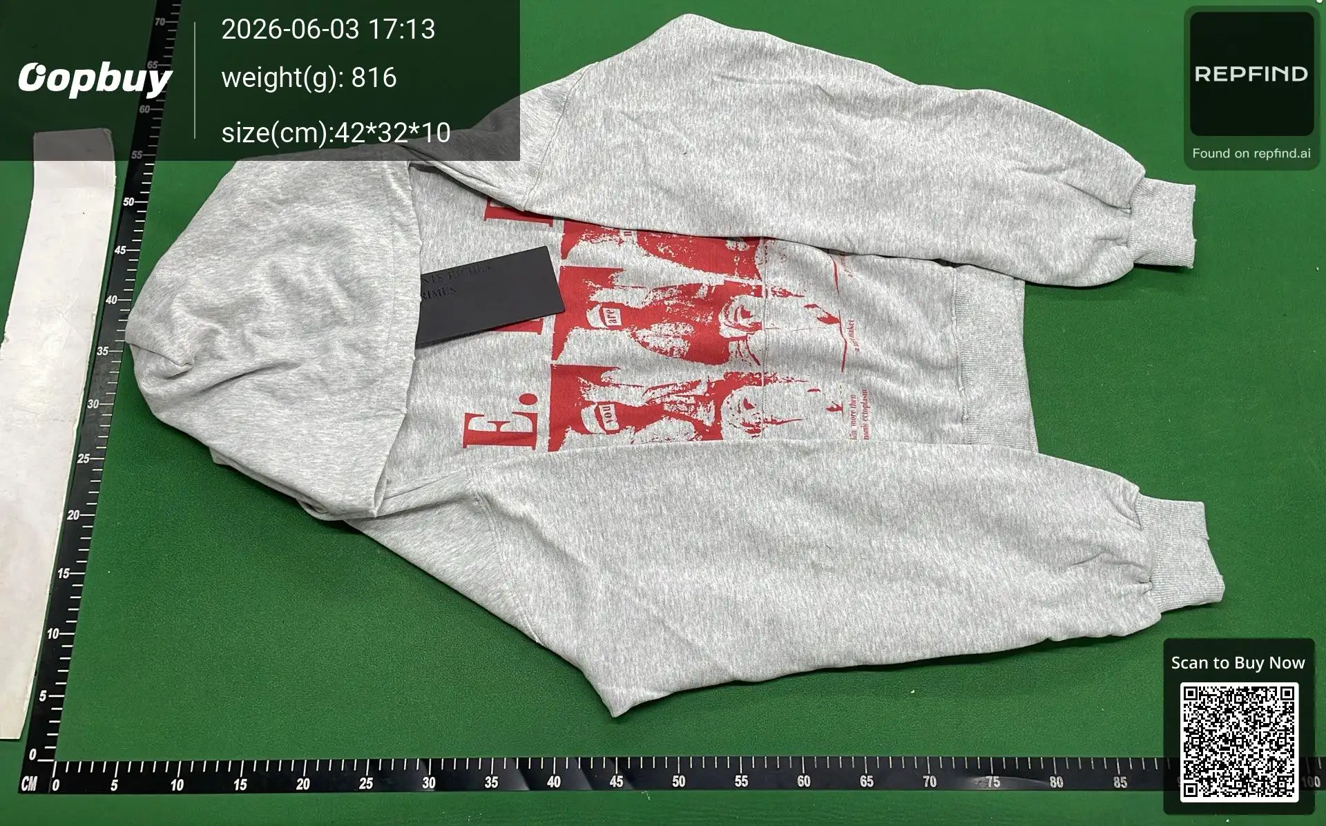Vintage Portrait Print Zip-Up Hoodie -3