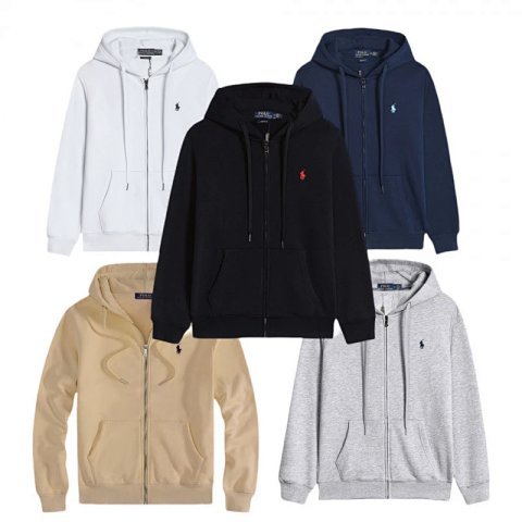 Embroidered Pony Zip-Up Hoodie