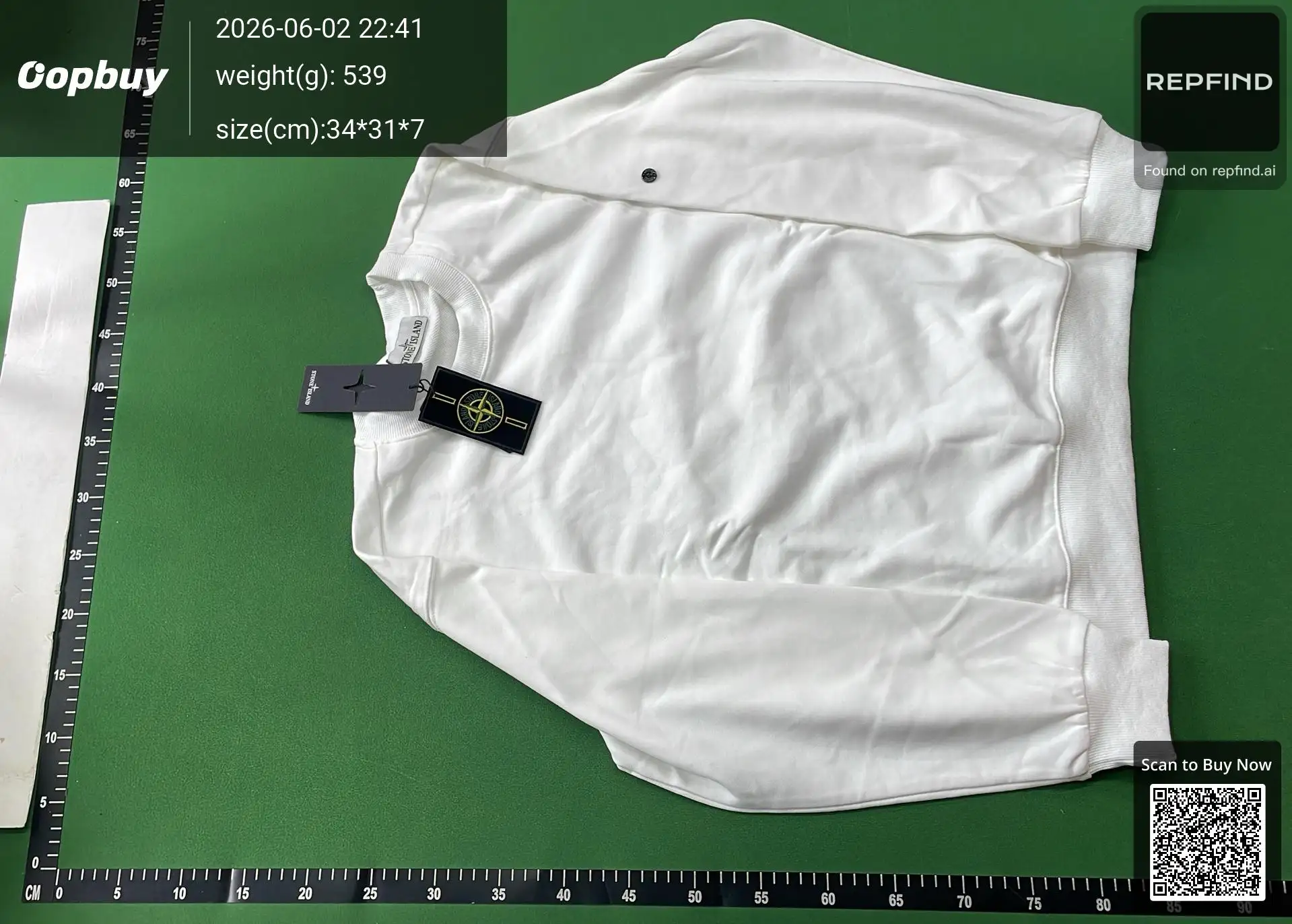 Compass Badge Relaxed Crewneck Sweatshirt -3