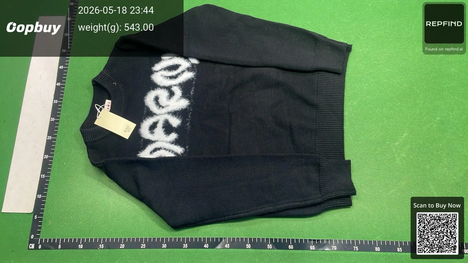Jacquard Pattern Wool Knit Sweater -5