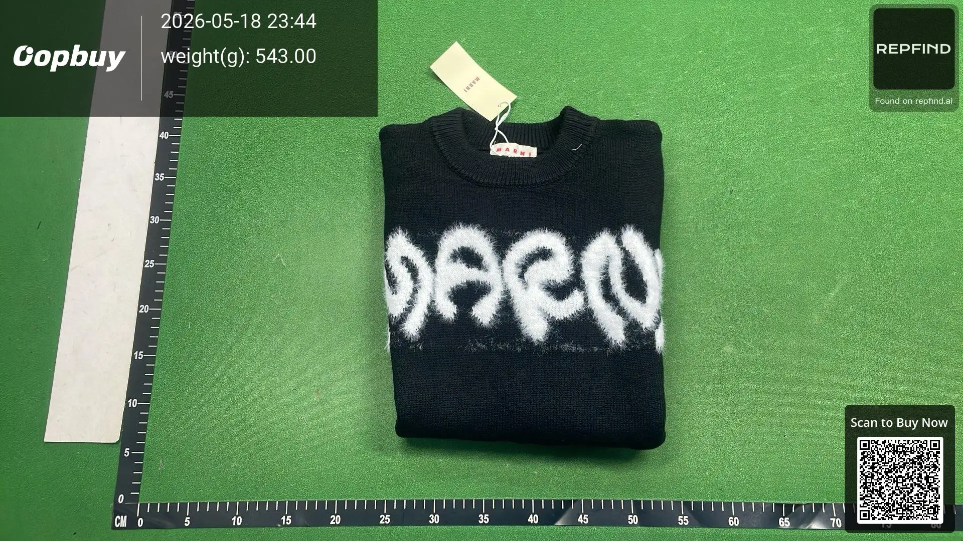 Jacquard Pattern Wool Knit Sweater -3