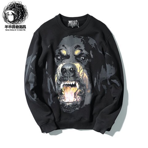 Fleece Dog Graphic Crewneck Sw