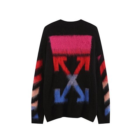Gradient Print Loose Knit Swea