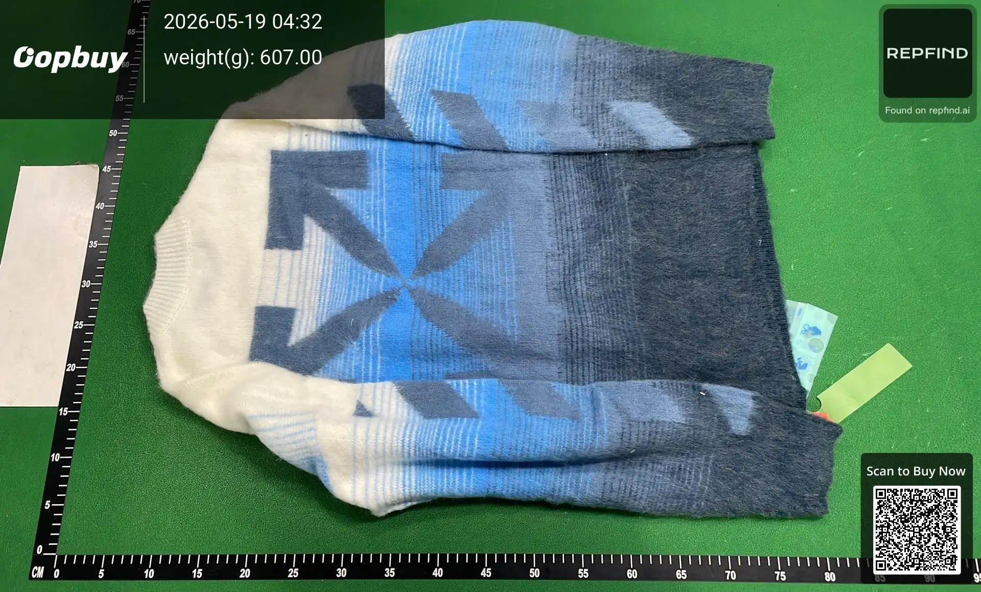 Gradient Print Loose Knit Sweater -3