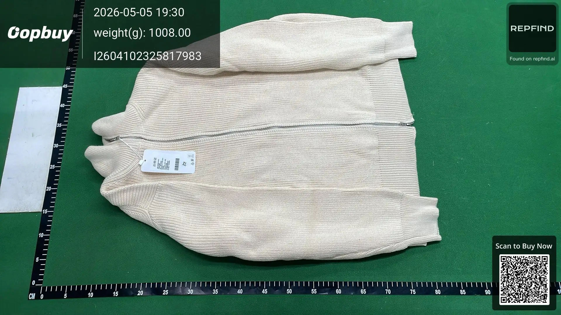 High-Neck Double-Zip Knit Cardigan -2