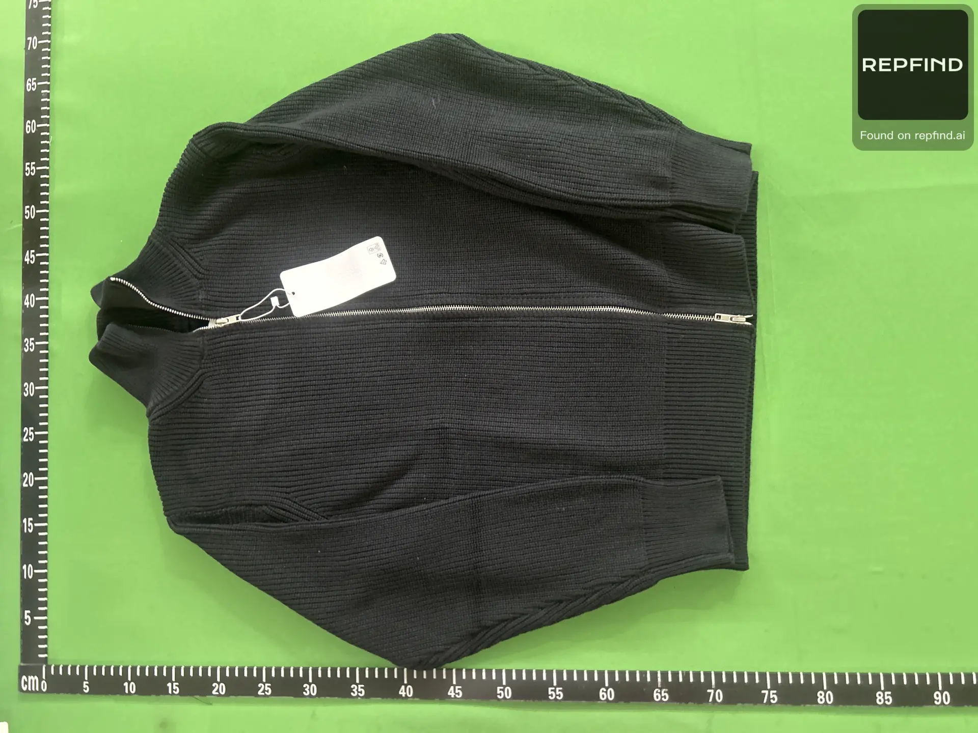 High-Neck Double-Zip Knit Cardigan -6