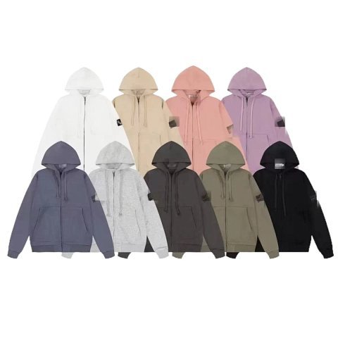 Stone Island Style 25SS Zip-Up Hoodie and Pants Se