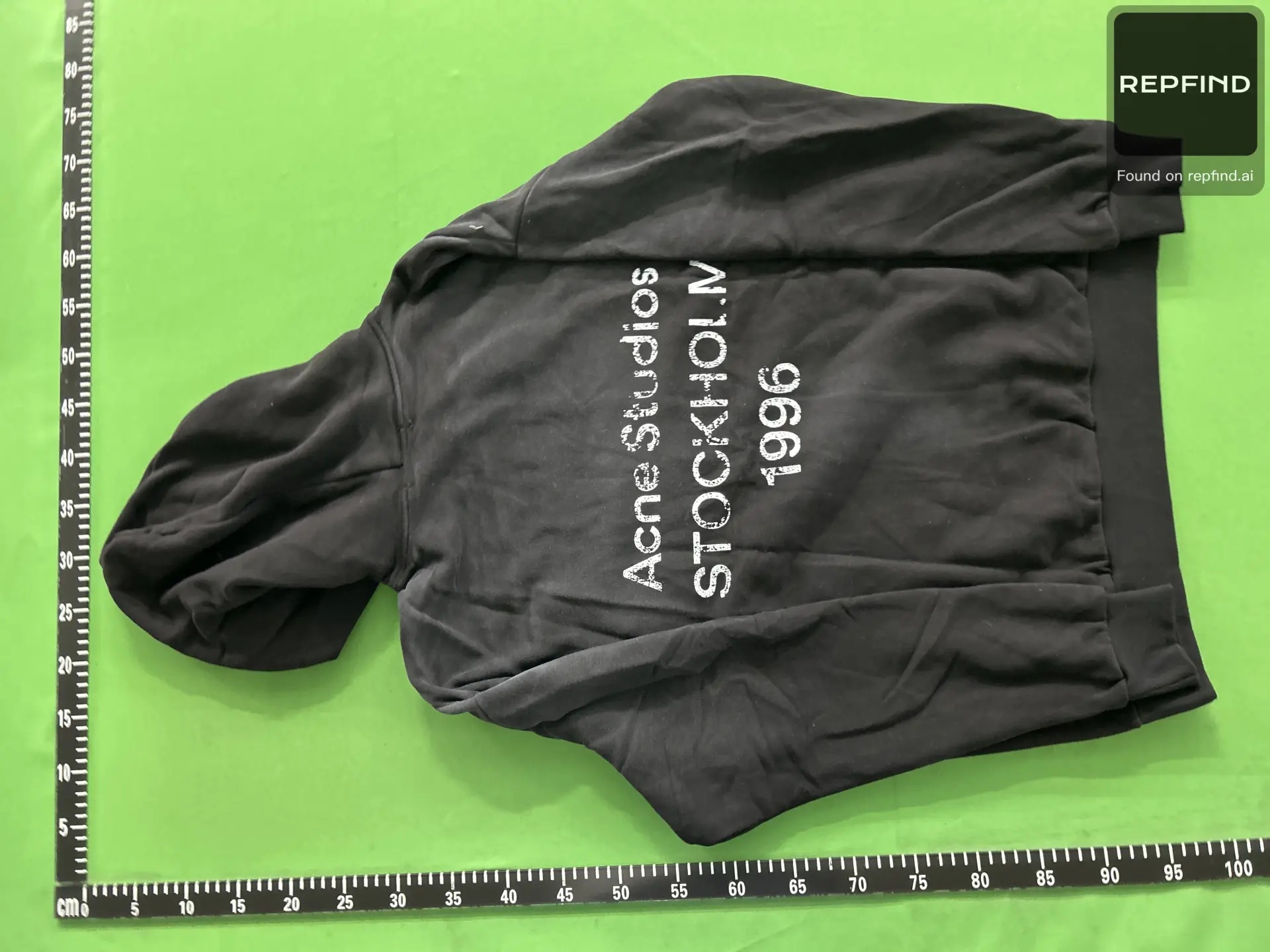 Washed Letter Print Hoodie 1996 -3