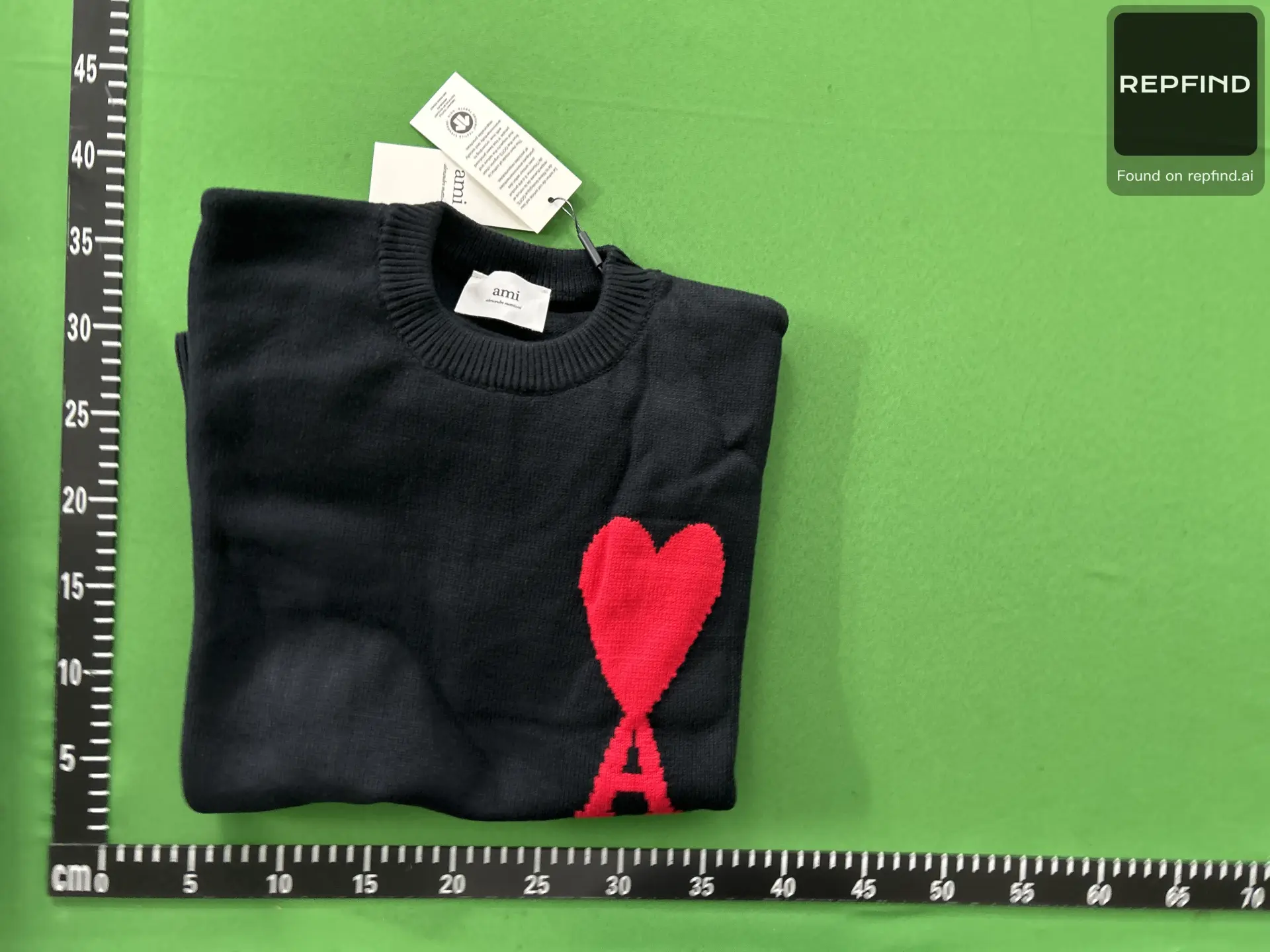 Heart Jacquard Crewneck Knit Sweater -3