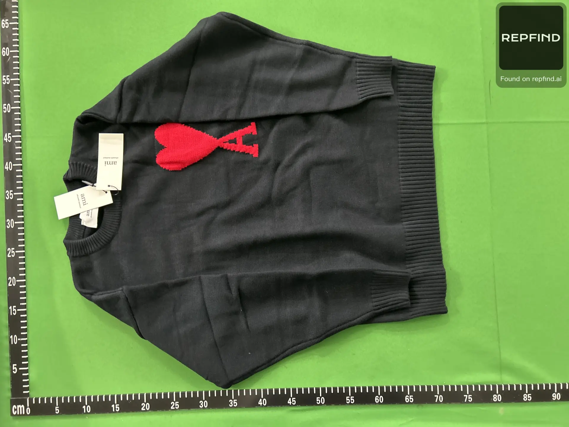 Heart Jacquard Crewneck Knit Sweater -2
