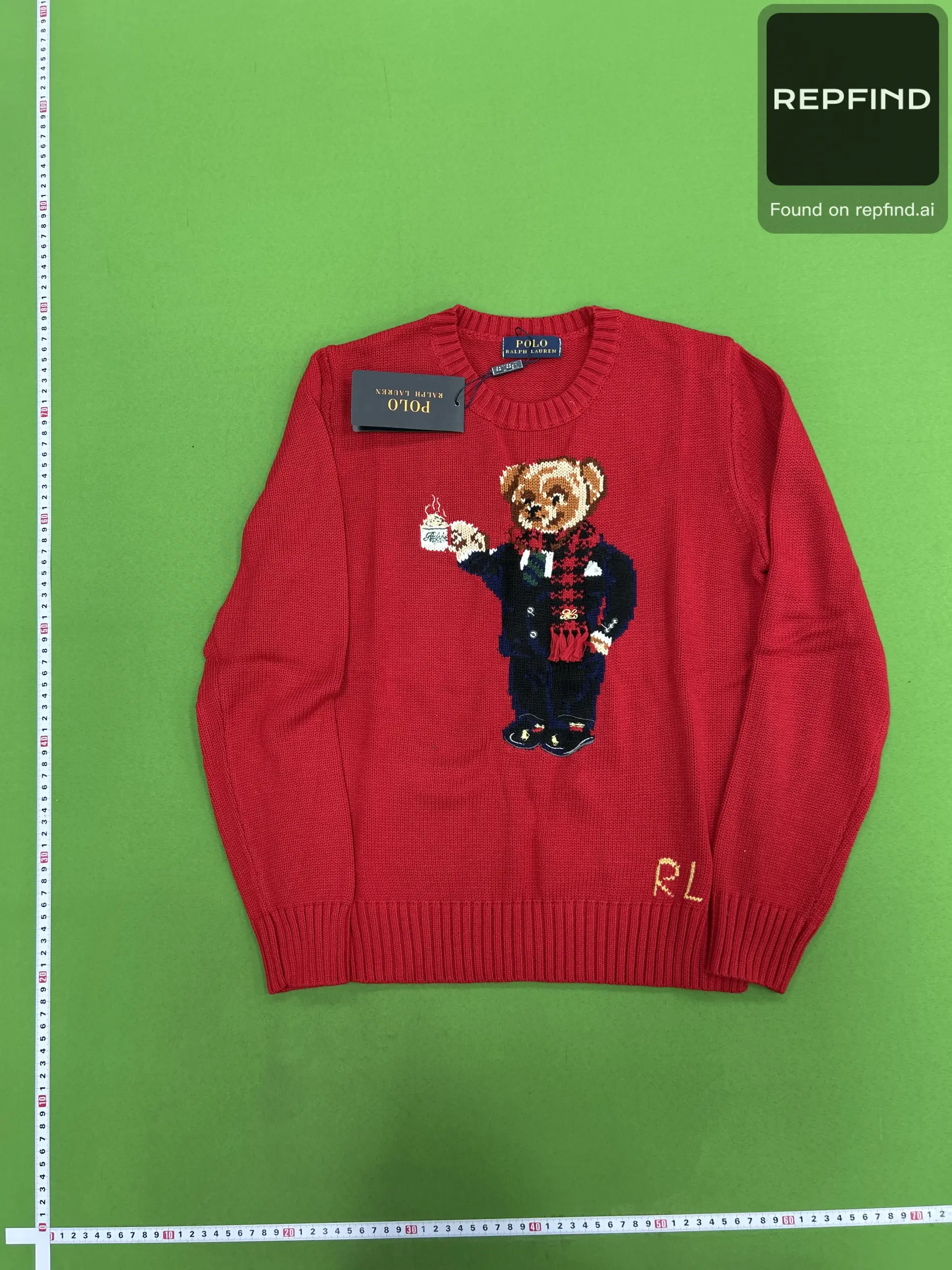 2025 Bear Graphic Crewneck Sweater -3