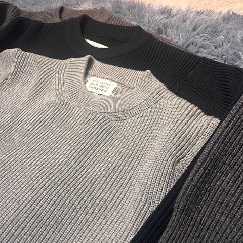 Textured Crewneck Knit Sweater