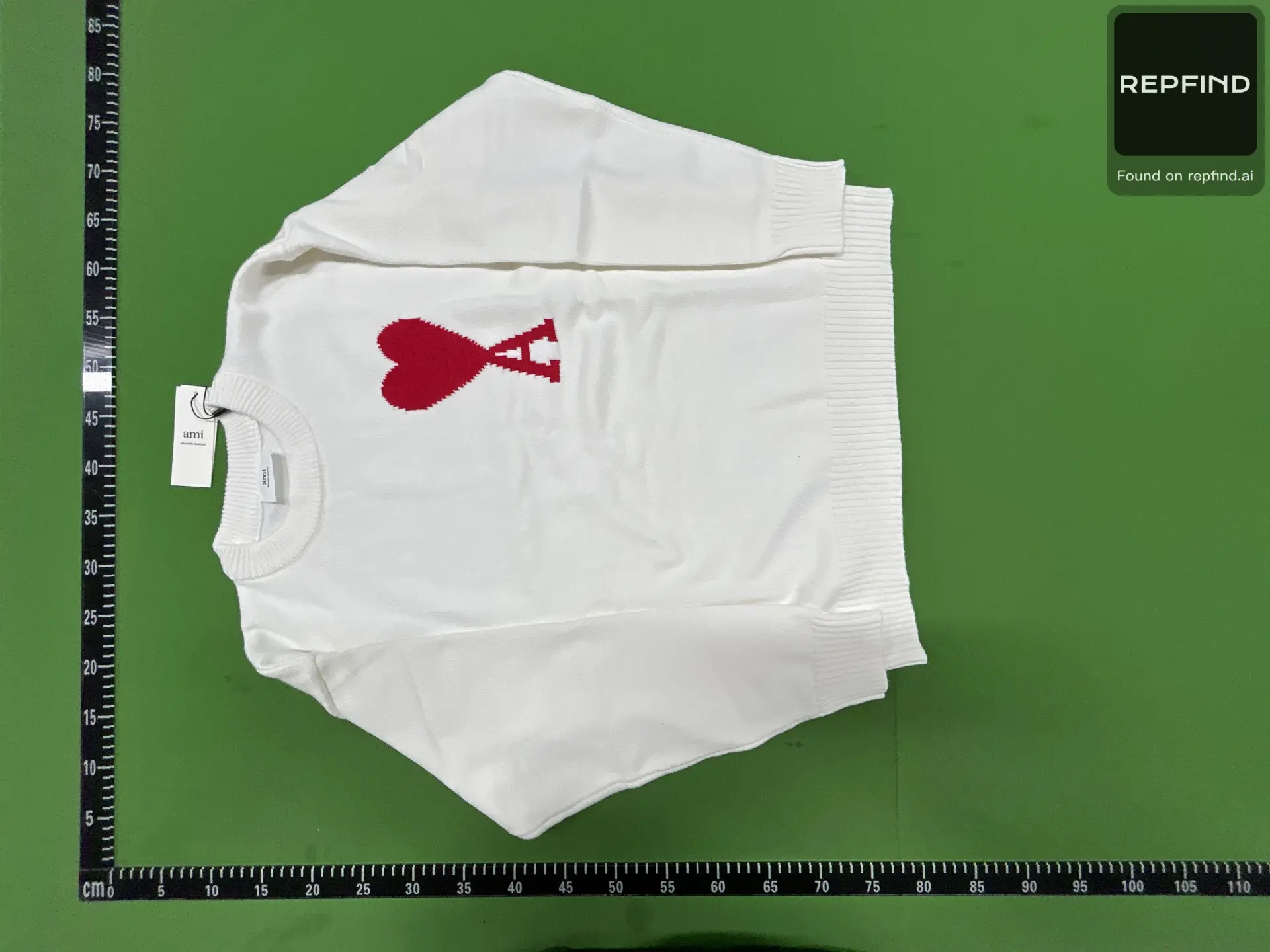 Heart Emblem Crewneck Knit Sweater -5