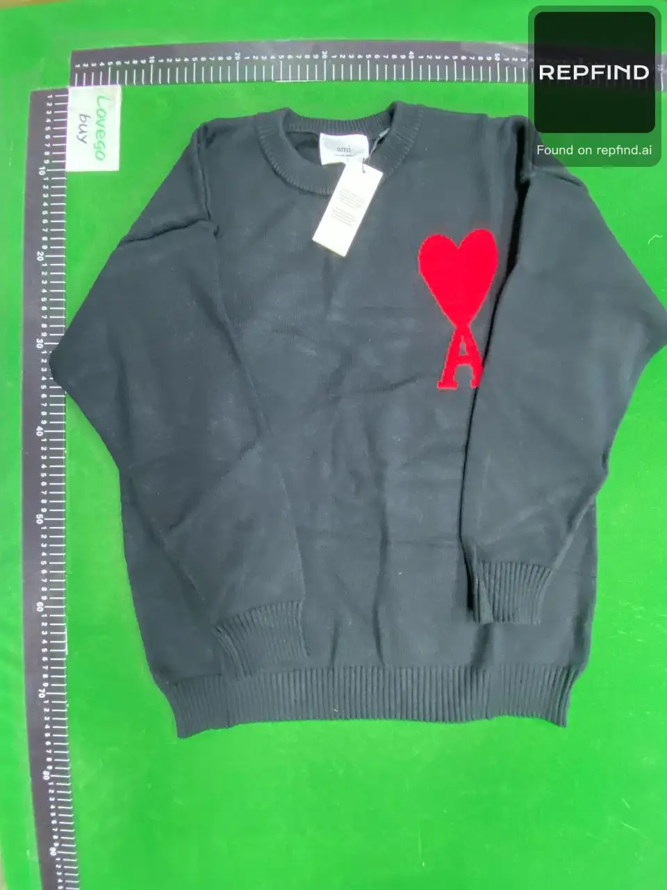 Heart Emblem Crewneck Knit Sweater -2