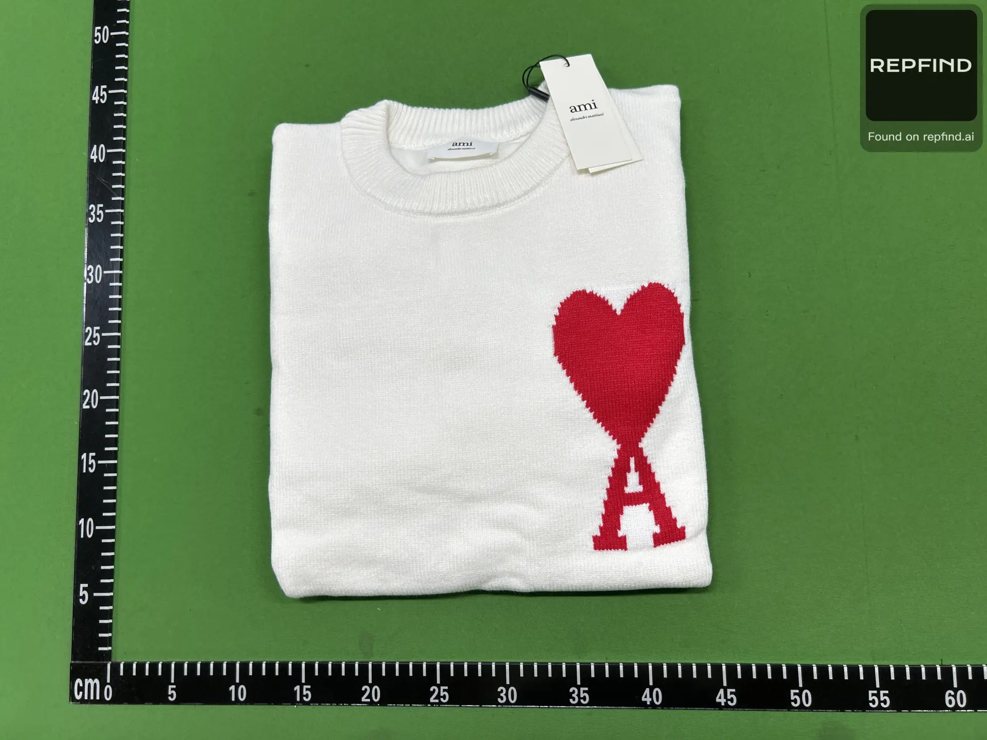 Heart Emblem Crewneck Knit Sweater -4