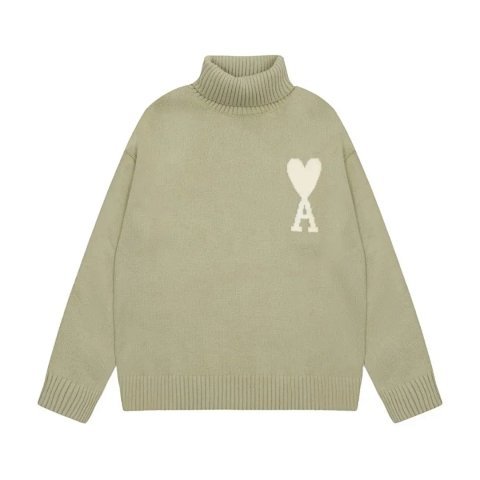 Heart Emblem Turtleneck Knit S