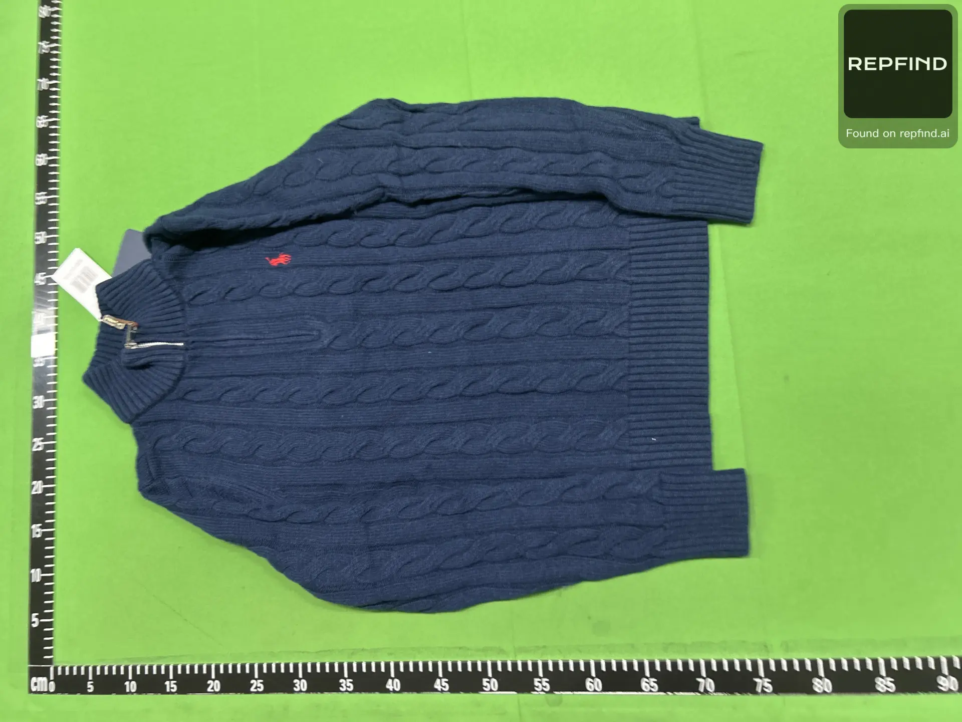 Pony Embroidered Half-Zip Cable-Knit Sweater LF -6