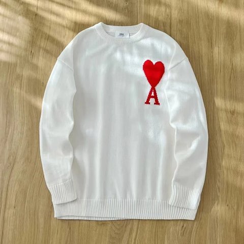 Heart Emblem Crewneck Knit Swe
