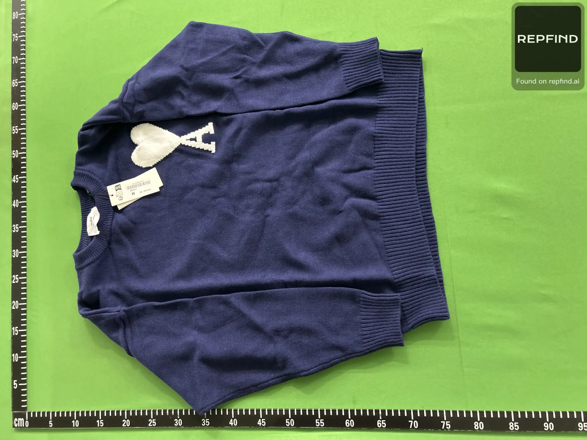 Heart Emblem Crewneck Knit Sweater -6