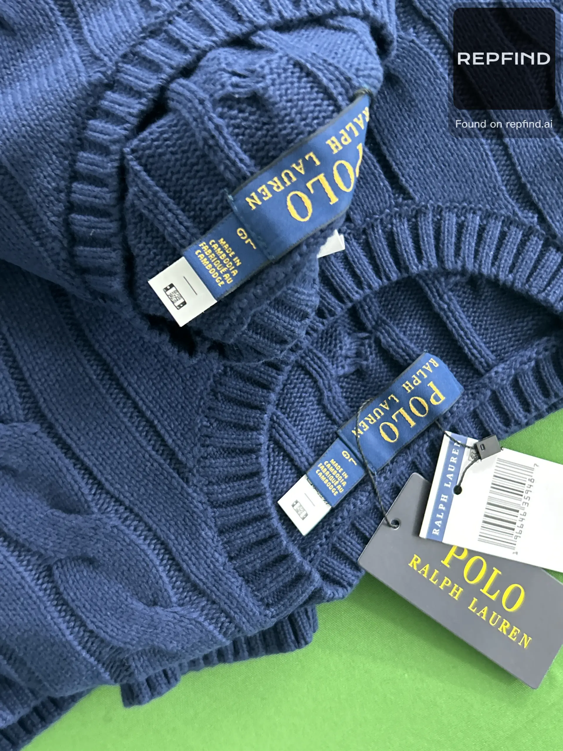 Pony Embroidered Cable-Knit Crewneck Sweater -3