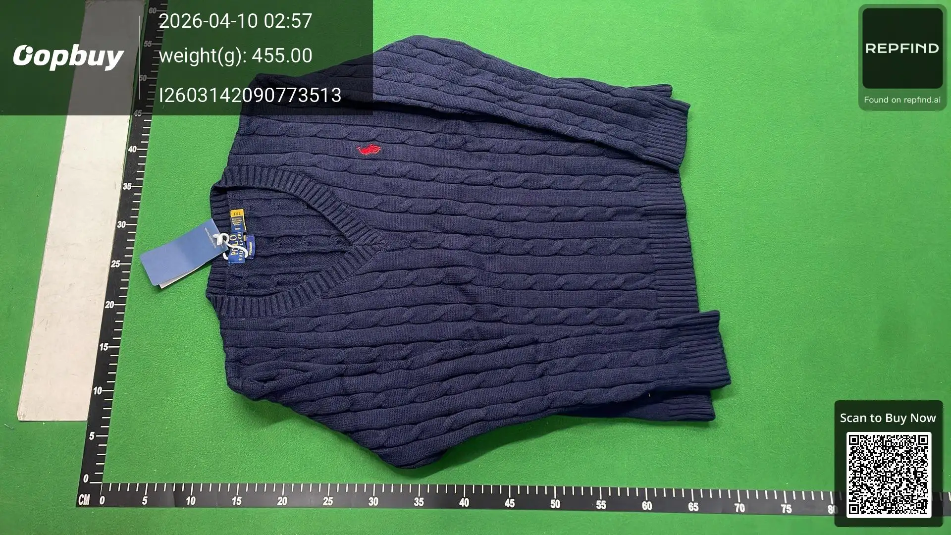 Pony Embroidered V-Neck Cable-Knit Sweater -4