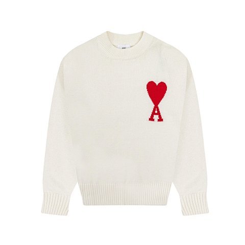 Heart Emblem Crewneck Knit Swe