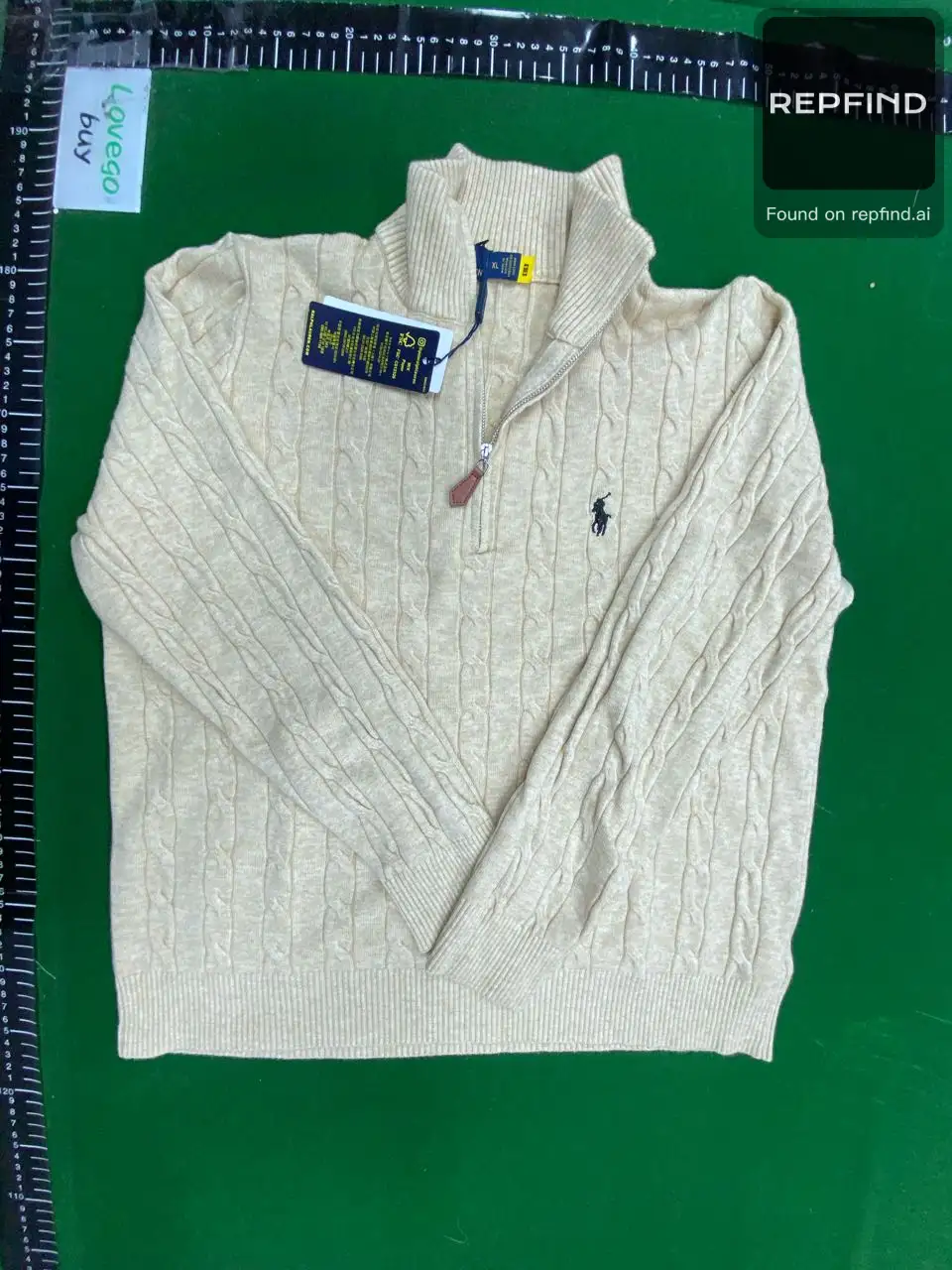 Pony Embroidered Half-Zip Cable-Knit Sweater -4