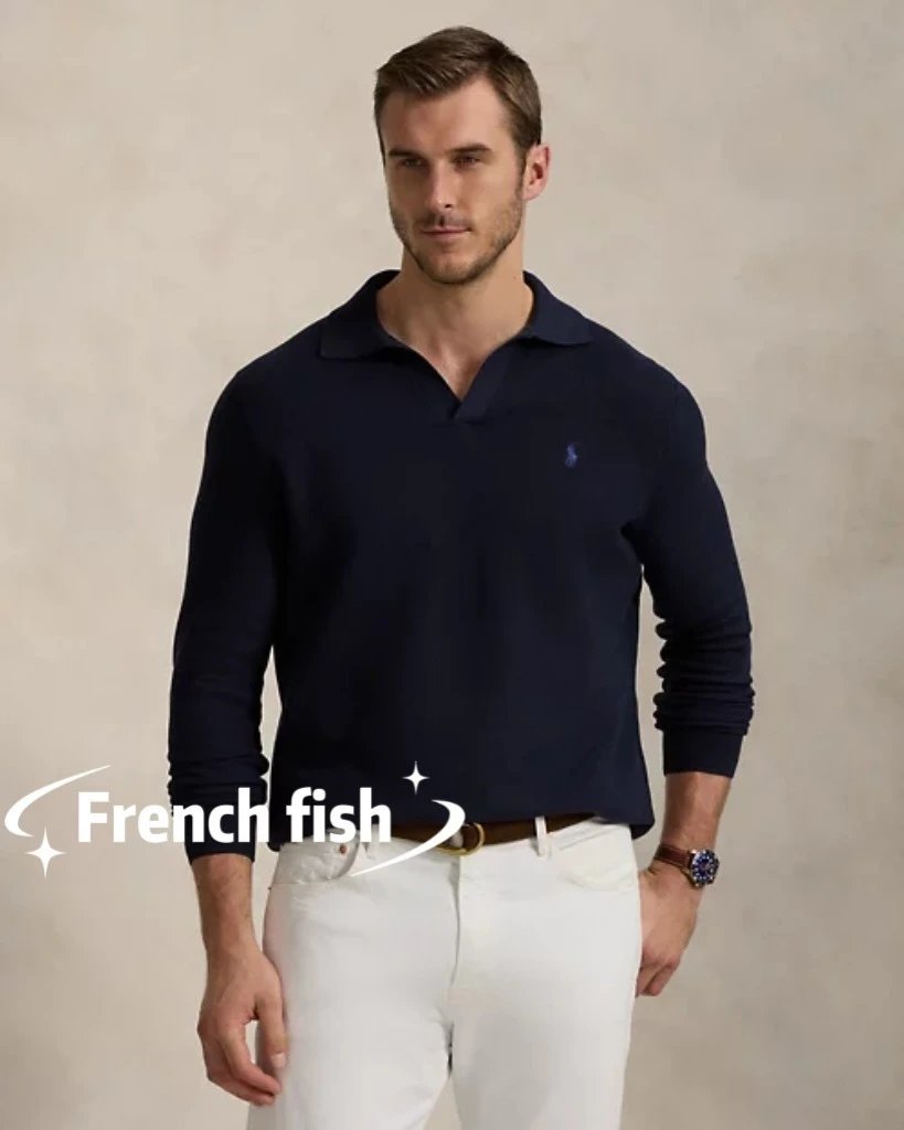 Pony Embroidered Collared Knit
