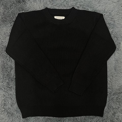 Four-Stitch Crewneck Knit Swea