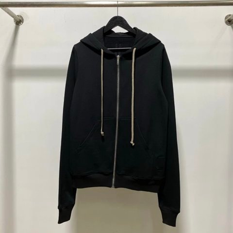 Long Drawstring Zip-Up Hoodie