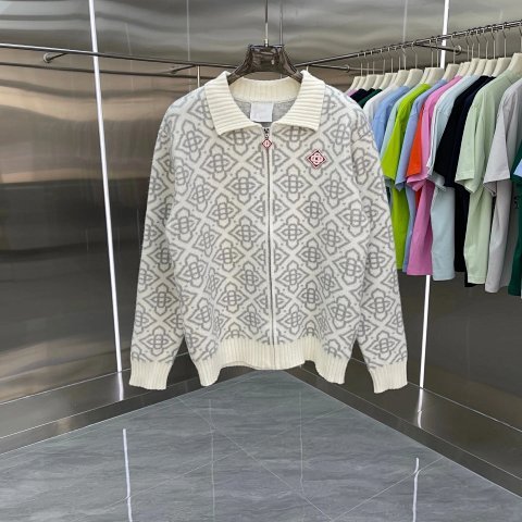 Casablanca Jacquard Zip-Up Kni